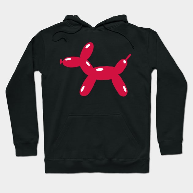Red Balloon Dog Hoodie by MichellePhong